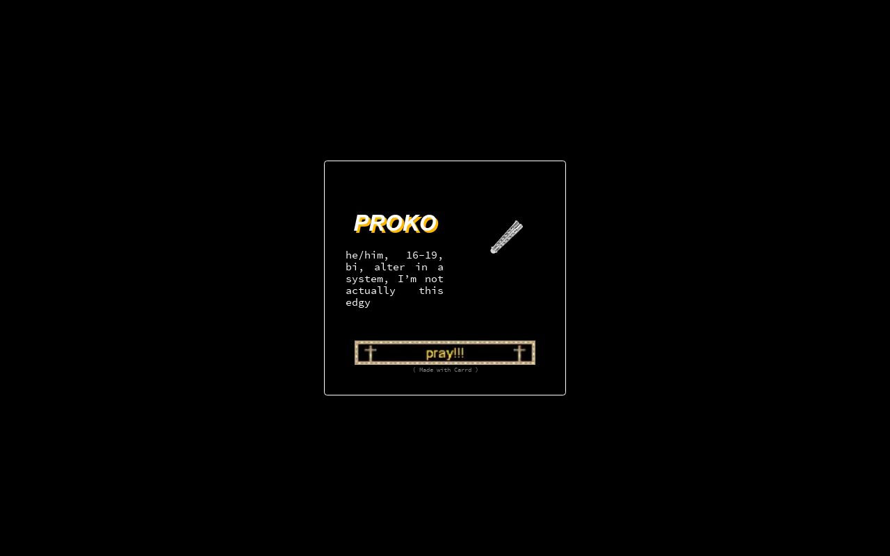 Carrd profile picture for @forgery